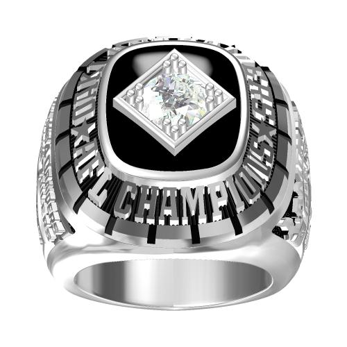 Custom Oakland Raiders 1967 American Football League AFL Championship Ring With Black Obsidian