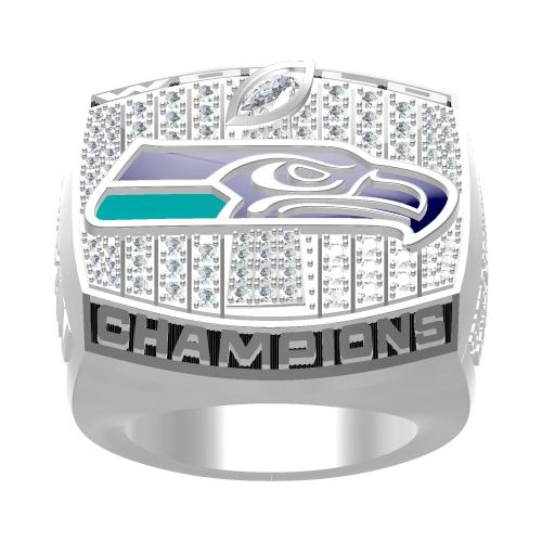 Custom Seattle Seahawks The 12th Man Ring 2013 Super Bowl XLVIII Fans Ring