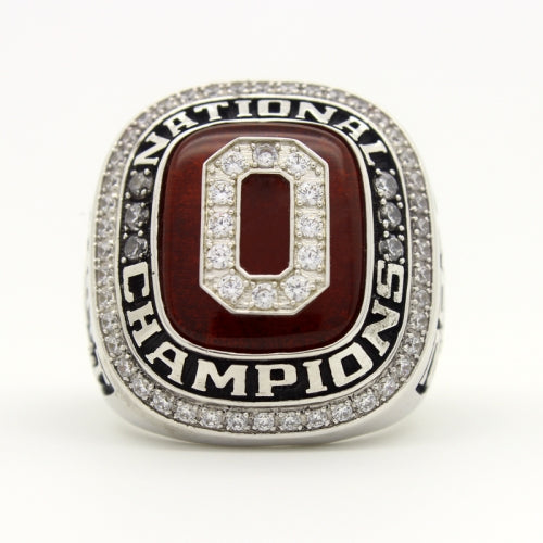 Custom OSU Ohio State Buckeyes 2014 CFP National Fans Ring With Red Ruby