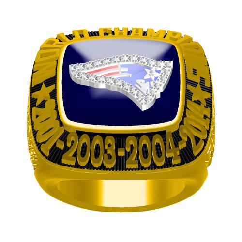 Custom New England Patriots 2014 Super Bowl XLIX Fans Ring With Blue Lapis Lazuli