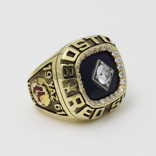 Boston Red Sox YASTRZEMSKI Players 1983 MLB Championship Ring With Black Obsidian