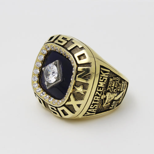 Boston Red Sox YASTRZEMSKI Players 1983 MLB Championship Ring With Black Obsidian