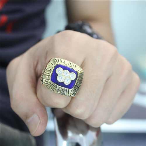 Custom U.S. Team 1980 Winter Olympics Ice hockey Championship Ring With Blue Sapphire