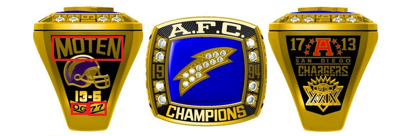 All AFC Championship Rings (American Football Conference )