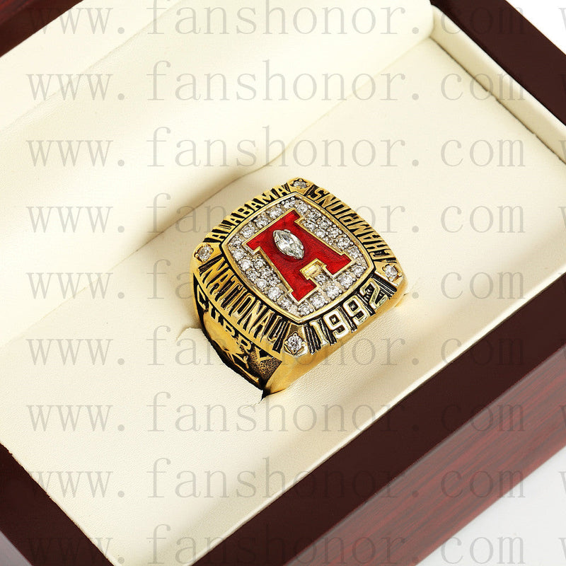 Customized NCAA 1992 Alabama Crimson Tide National Championship Ring