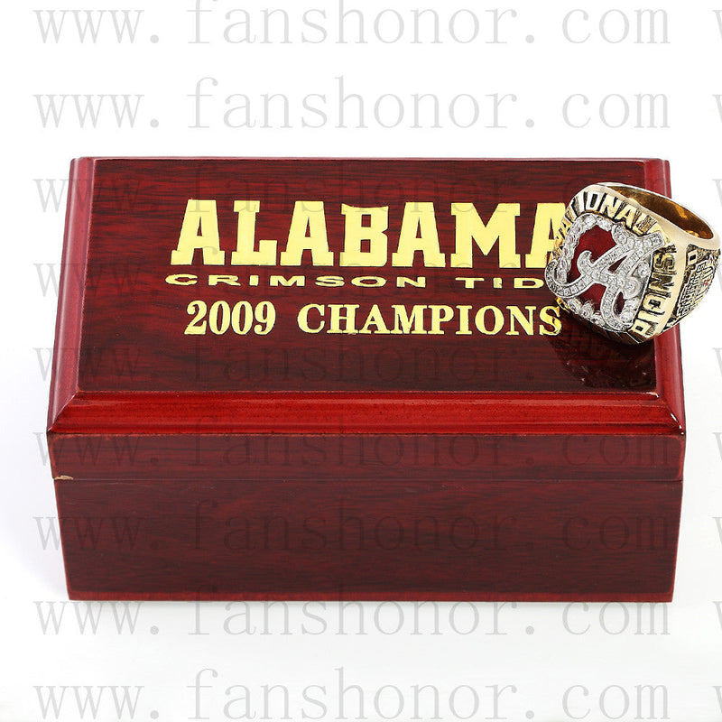 Customized NCAA 2009 Alabama Crimson Tide National Championship Ring