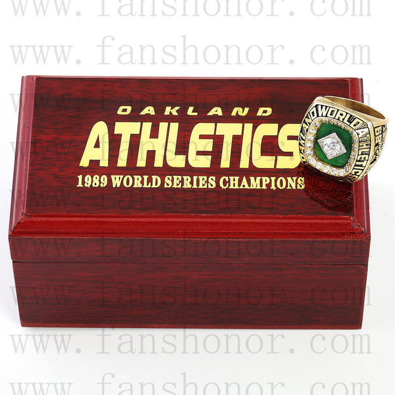 Customized MLB 1989 Oakland Athletics World Series Championship Ring