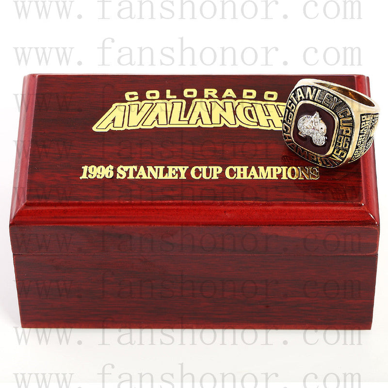 Customized NHL 1996 Colorado Avalanche Stanley Cup Championship Ring