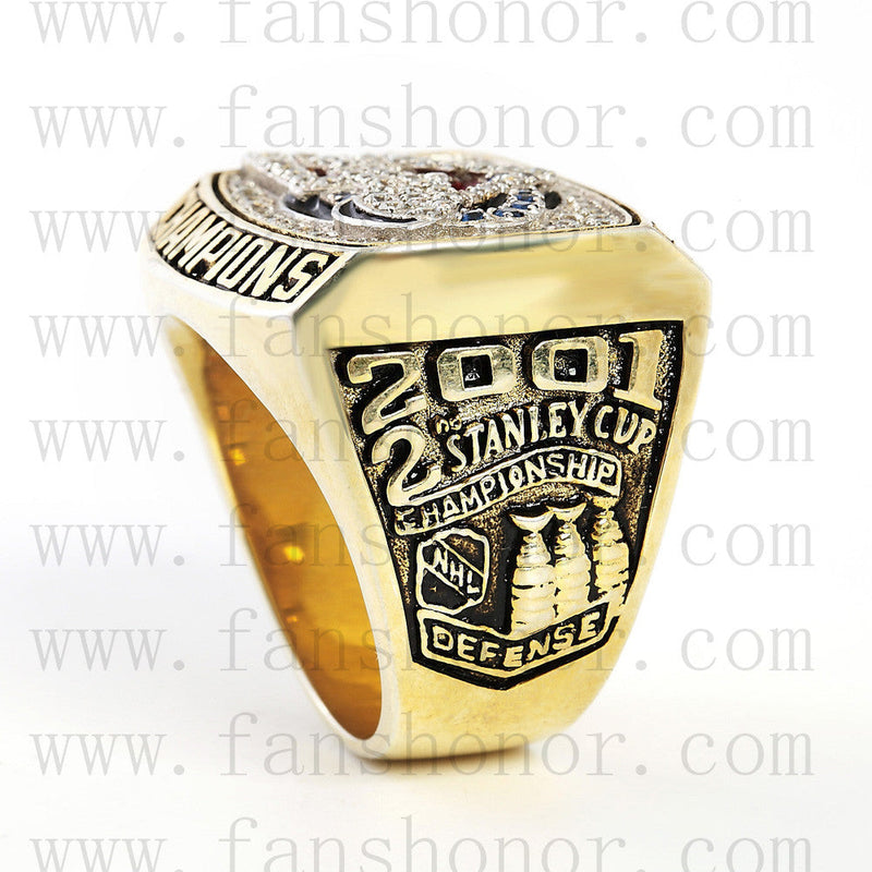 Customized NHL 2001 Colorado Avalanche Stanley Cup Championship Ring