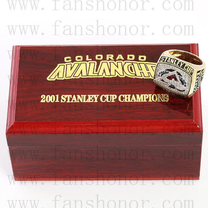 Customized NHL 2001 Colorado Avalanche Stanley Cup Championship Ring