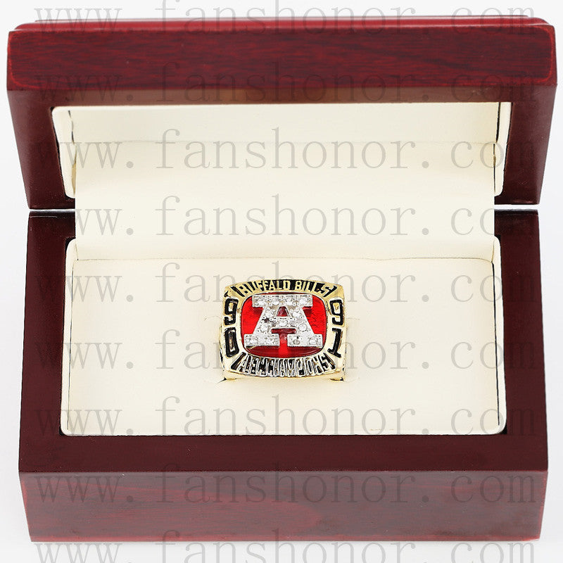 Customized AFC 1991 Buffalo Bills American Football Championship Ring