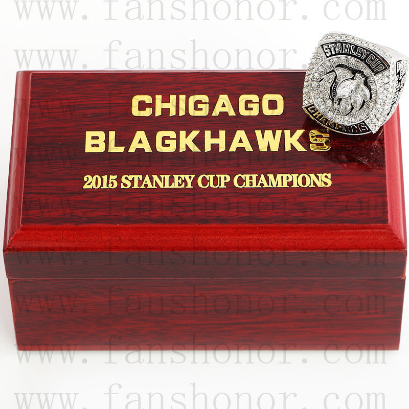 Customized NHL 2015 Chicago Blackhawks Stanley Cup Championship Ring