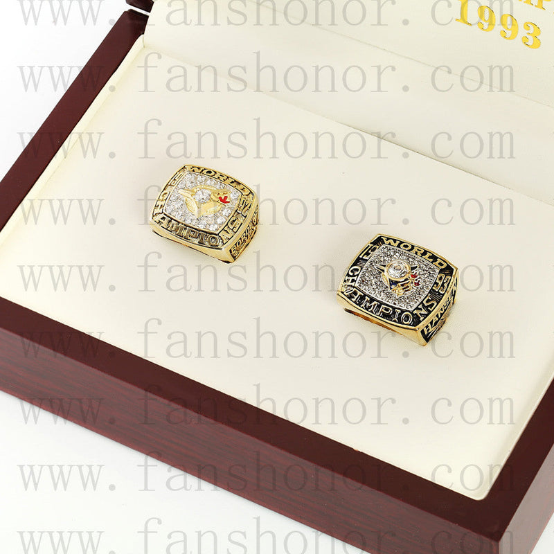 Customized Toronto Blue Jays MLB Championship Rings Set Wooden Display Box Collections