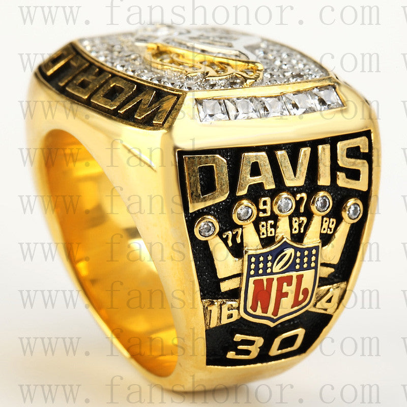 Customized Denver Broncos NFL 1997 Super Bowl XXXII Championship Ring