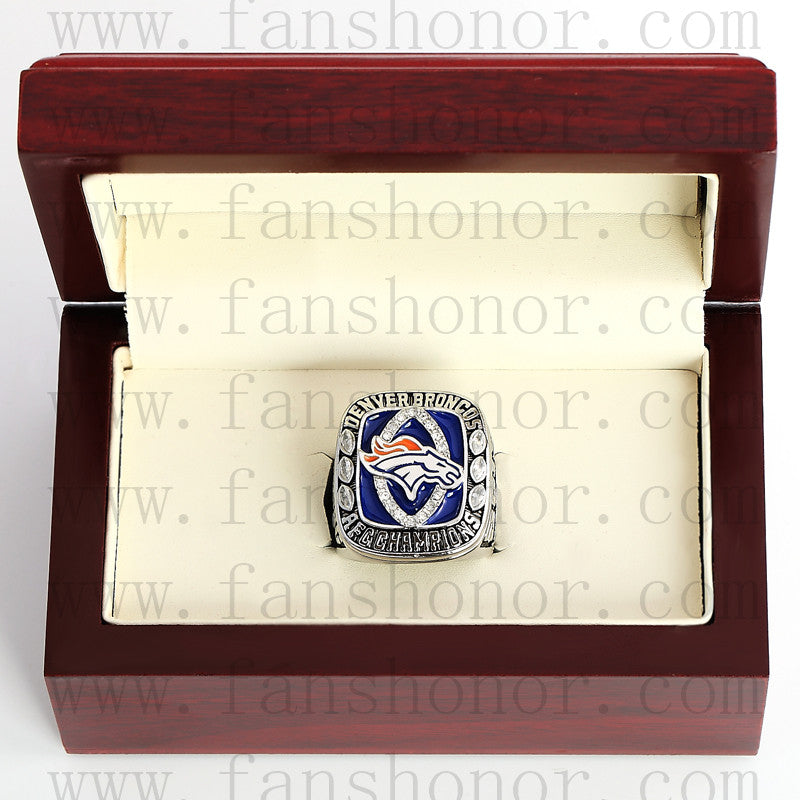 Customized AFC 2013 Denver Broncos American Football Championship Ring