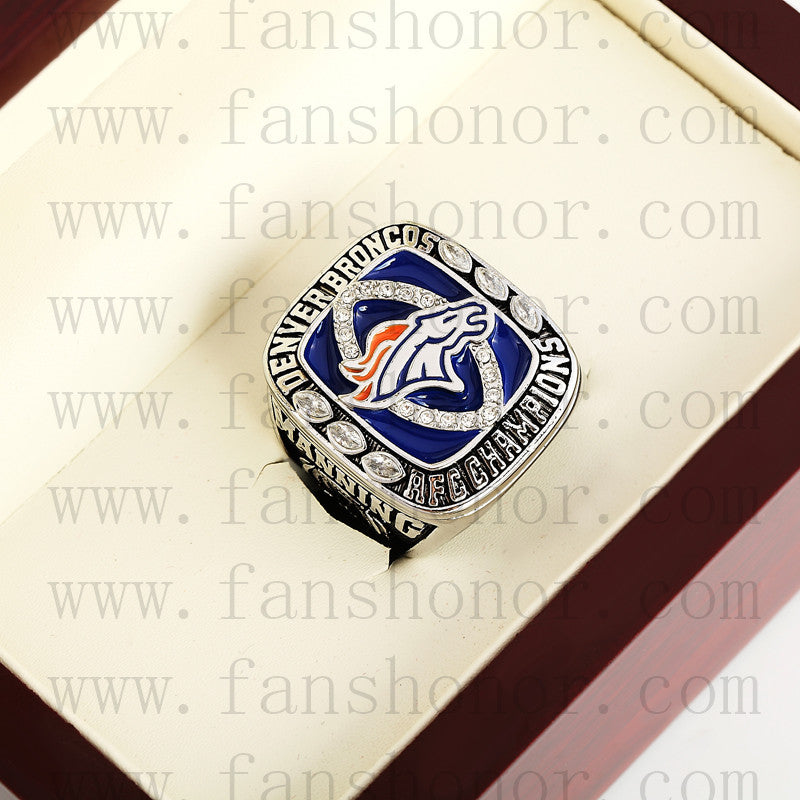 Customized AFC 2013 Denver Broncos American Football Championship Ring