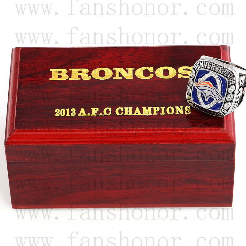 Customized AFC 2013 Denver Broncos American Football Championship Ring