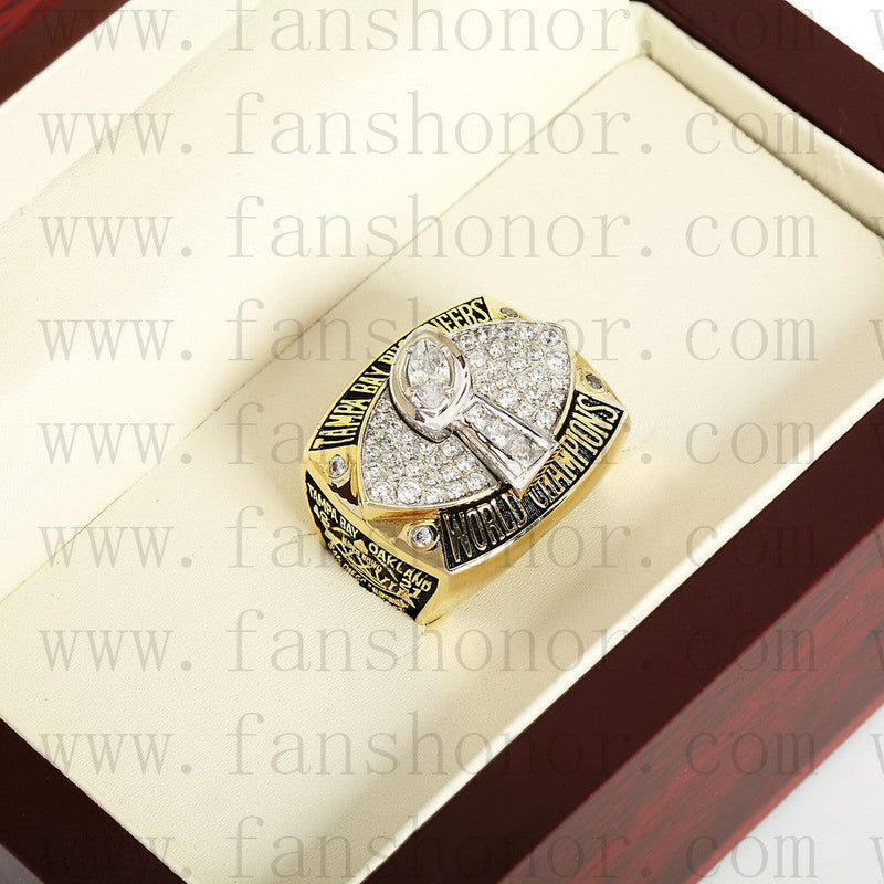 Customized Tampa Bay Buccaneers NFL 2002 Super Bowl XXXVII Championship Ring