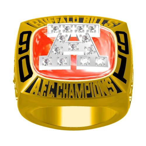 Custom 1991 Buffalo Bills American Football Championship Ring