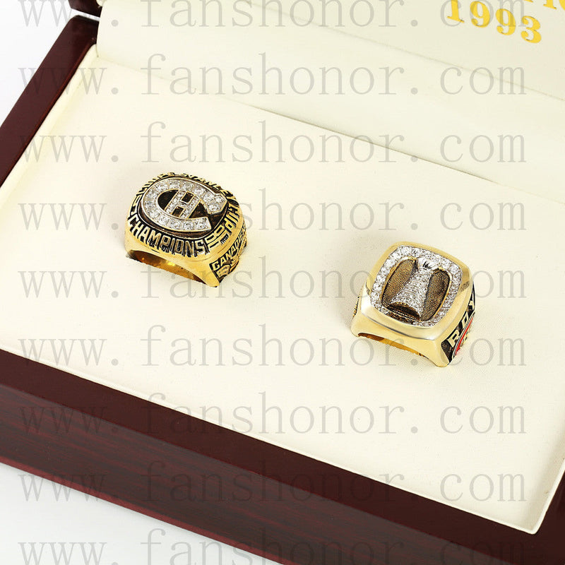 Customized Montreal Canadiens NHL Championship Rings Set Wooden Display Box Collections