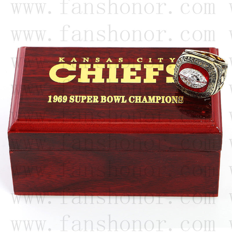 Customized Kansas City Chiefs NFL 1969 Super Bowl IV Championship Ring