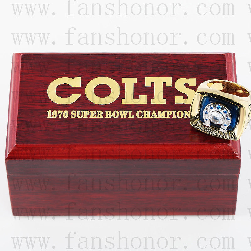 Customized Baltimore Colts NFL 1970 Super Bowl V Championship Ring