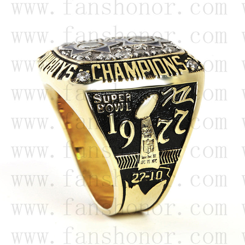 Customized Dallas Cowboys NFL 1977 Super Bowl XII Championship Ring