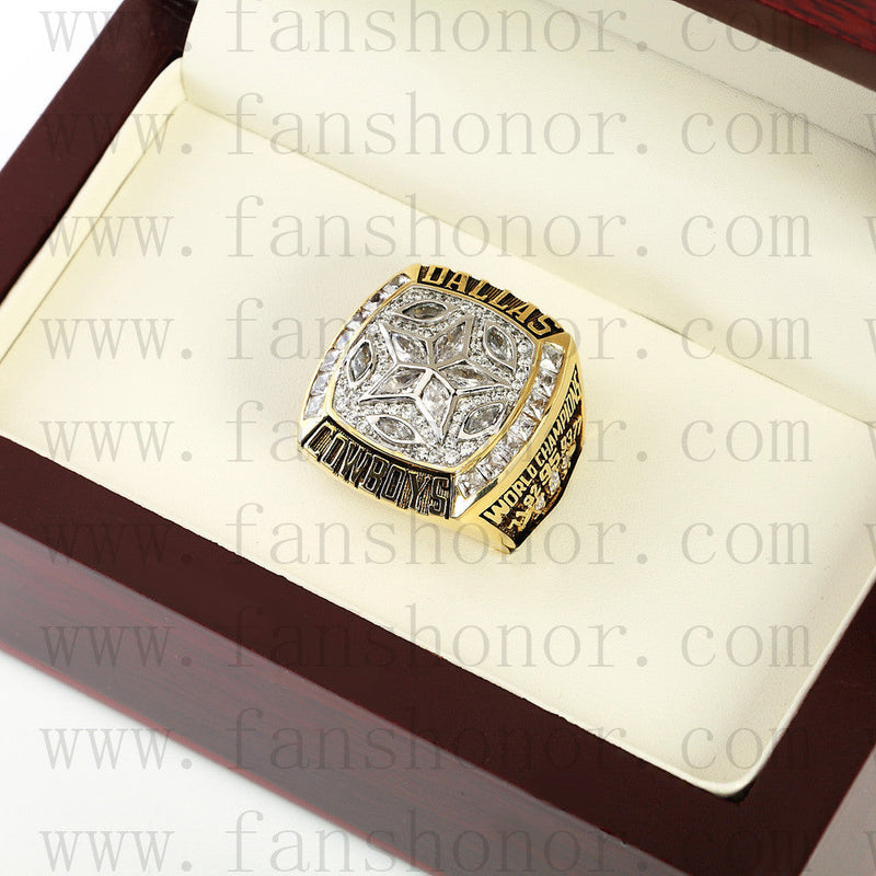 Customized Dallas Cowboys NFL 1995 Super Bowl XXX Championship Ring