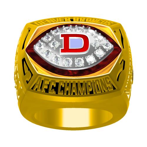 Custom 1977 Denver Broncos American Football Championship Ring