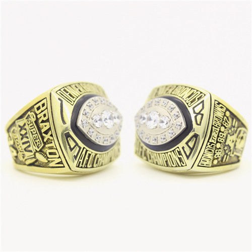 Custom 1989 Denver Broncos American Football Championship Ring