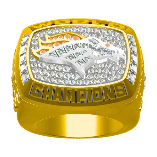 Custom Denver Broncos 1997 NFL Super Bowl XXXII Championship Ring