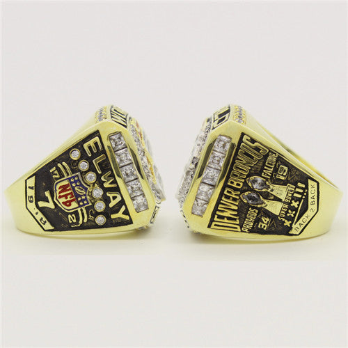 Custom Denver Broncos 1998 NFL Super Bowl XXXIII Championship Ring