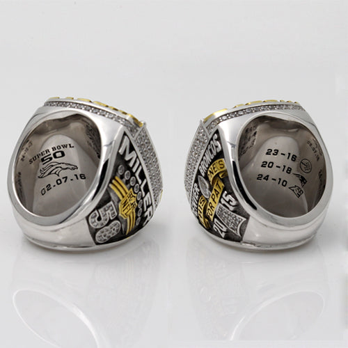 Custom 2015 Super Bowl 50 Denver Broncos Championship Rings