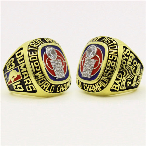 Custom 1989 Detroit Pistons NBA Basketball World Championship Ring