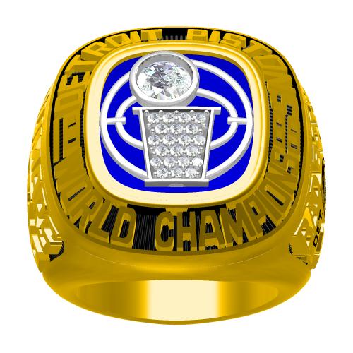 Custom 1989 Detroit Pistons NBA Basketball World Championship Ring