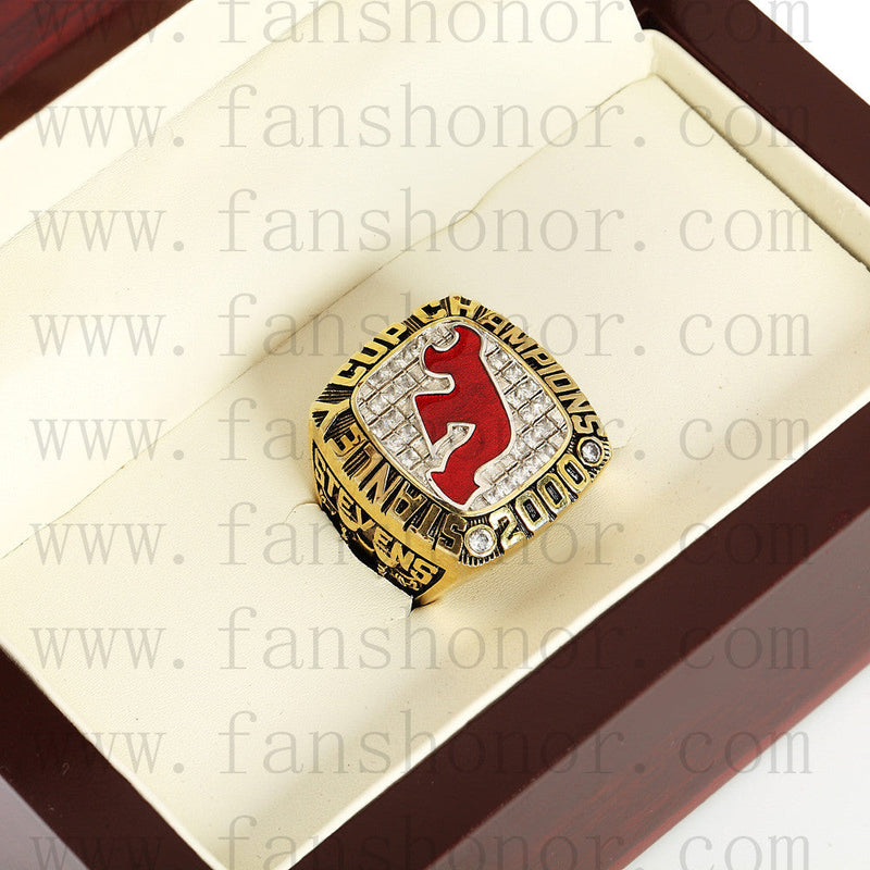 Customized NHL 2000 New Jersey Devils Stanley Cup Championship Ring