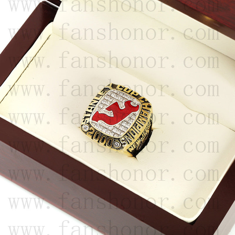 Customized NHL 2000 New Jersey Devils Stanley Cup Championship Ring