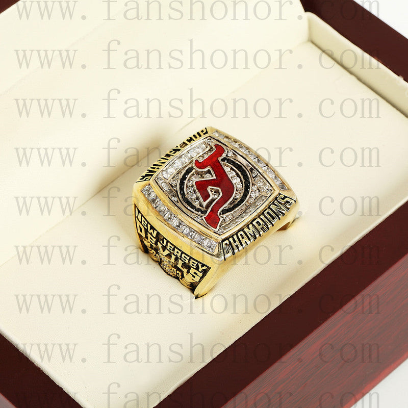 Customized NHL 2003 New Jersey Devils Stanley Cup Championship Ring