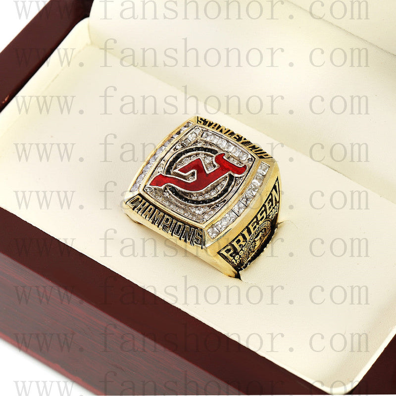 Customized NHL 2003 New Jersey Devils Stanley Cup Championship Ring