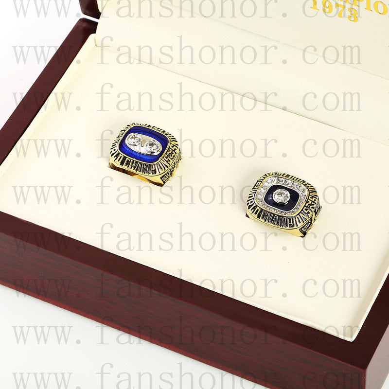 Customized Miami Dolphins NFL NFL Championship Rings Set Wooden Display Box Collections