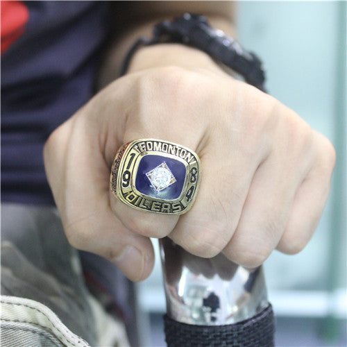 Custom 1984 Edmonton Oilers NHL Stanley Cup Championship Ring