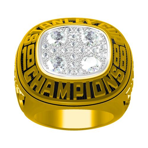 Custom 1988 Edmonton Oilers NHL Stanley Cup Championship Ring