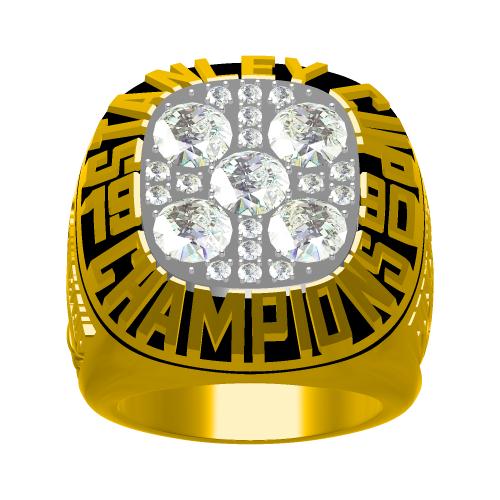 Custom 1990 Edmonton Oilers NHL Stanley Cup Championship Ring