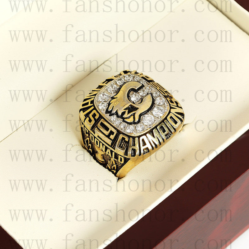 Customized NHL 1989 Calgary Flames Stanley Cup Championship Ring