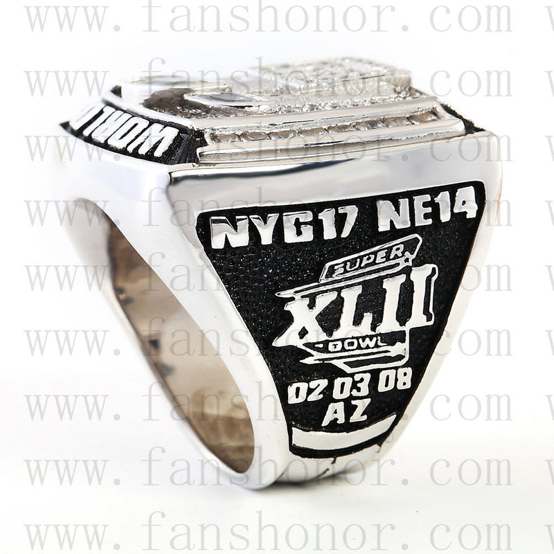 Customized New York Giants NFL 2007 Super Bowl XLII Championship Ring