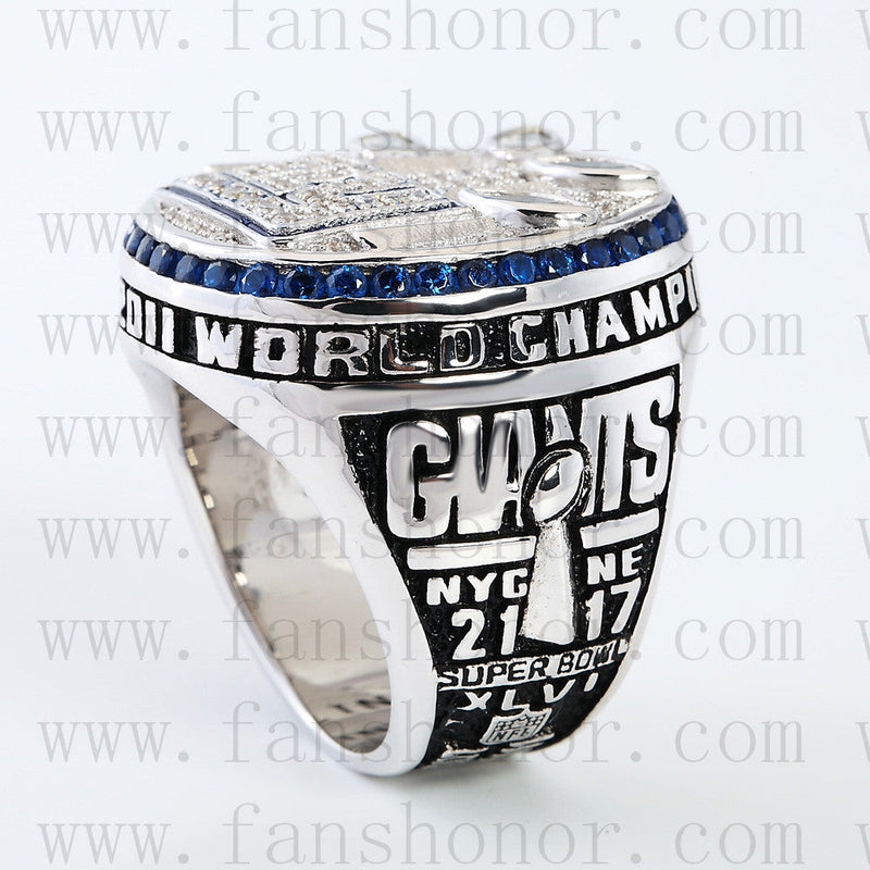 Customized New York Giants NFL 2011 Super Bowl XLVI Championship Ring