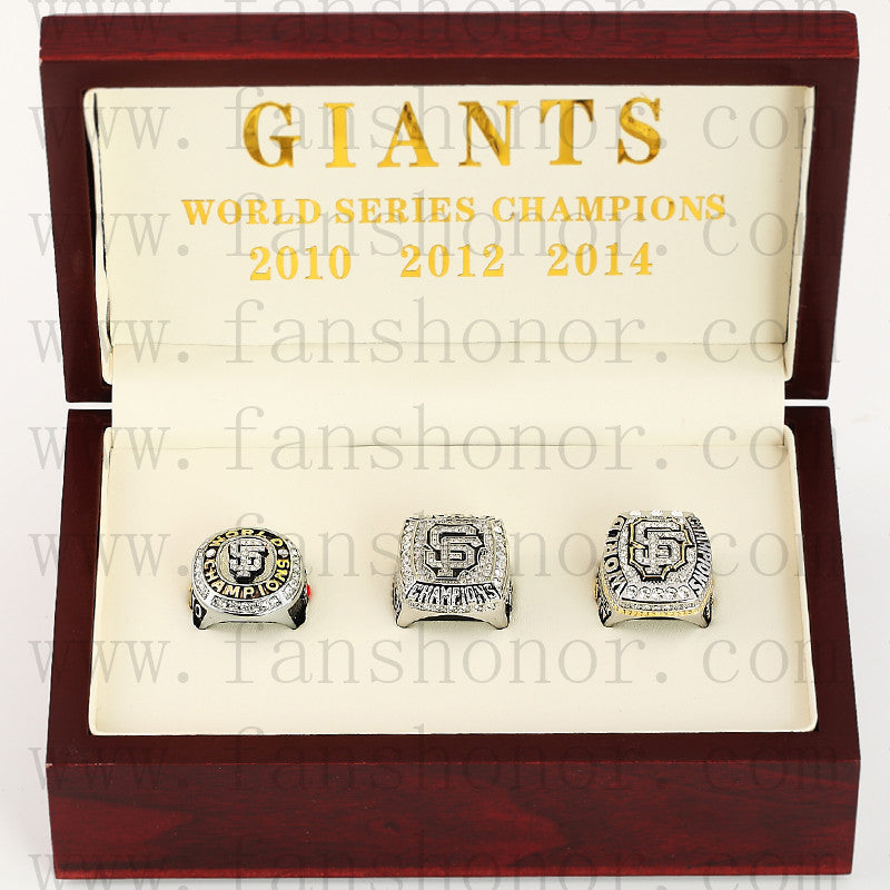 Customized San Francisco Giants MLB Championship Rings Set Wooden Display Box Collections