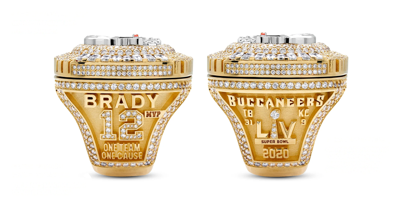 2020 Tampa Bay Buccaneers Super Bowl LV Championship Ring Removable Top