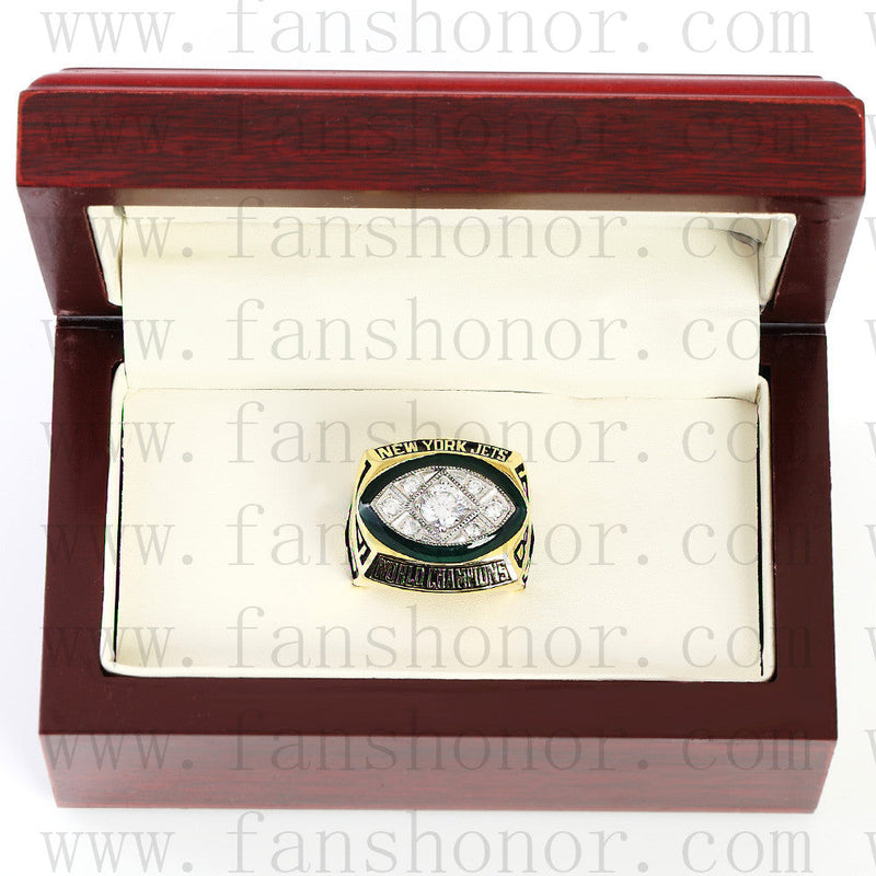 Customized New York Jets NFL 1968 Super Bowl III Championship Ring