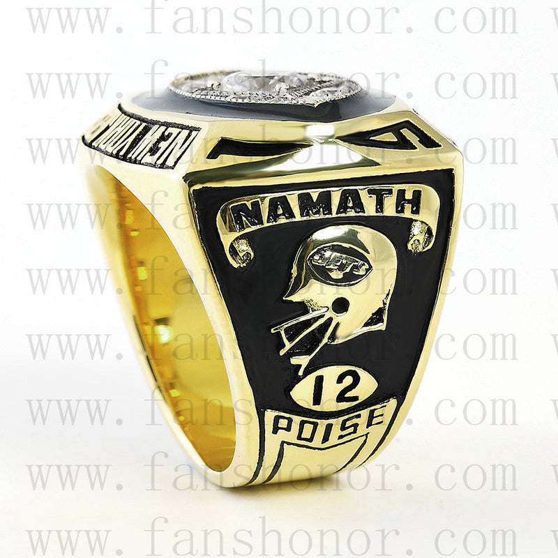 Customized New York Jets NFL 1968 Super Bowl III Championship Ring